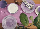 Solino Home Linen Violet Table Runner 48 Inches - 100% Pure Linen Farmhouse Short Table Runner 14 x 48 Inch Ideal for Dresser and Coffee Tables - Halloween - Fete by CozyNest Decor