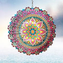 Wind Spinner Blossom Mandala Wind Spinners Outdoor 12inch 3D Stainless Steel Hanging Wind Sculptures Creates Holographic Effect. Kinetic Garden Decoration Yard Art Decor Worth Mandala Gifts by GreenHaven Gardens