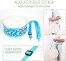 Kids Drum Set with Adjustable Strap: Toddler Musical Instrument for Ages 3-5, Wearable Drum Kit with Drumsticks, Educational Percussion Toy for Rhythm Music Development (Blue) by TinyTreasures Baby Boutique