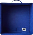 Amazon Basics Cube Organizer Storage Bins Handles, Collapsible Fabric, Pack of 6, 10.5"x10.5"x11", Navy by CozyNest Decor