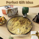Lazy Susan Turntable Organizer for Table Top, 24’’ Round Wooden Lazy Susan for Cabinet Kitchen Countertop Pantry Dining Coffee Table for Condiments Spices, Rustic Bathroom Vanity Tray for Soap Candle by CozyNest Decor