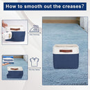 Storage Bins Large Fabric Storage Baskets for Shelves 3 Pack, Decorative Linen Closet Baskets with Handles for Organizing, Shelf, Clothes, Home, Office, 15x11x9.5Inches (NavyBlue&White) by TinyTreasures Baby Boutique