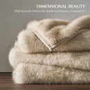 Luxury Faux Fur Throw Blanket, Soft Fluffy Faux Mink Blankets for Bed, Couch, Sofa, Thick Cozy Plush Warm Fur Throws with Reversible Velvet, Tipped Golden Fox, 60"x80" by CozyNest Decor