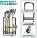 EVERHANGER Garden Tool Organizer and Storage, Yard Tool Stand Garage Tool Organization, Yard Tool Racks for Indoor/Outdoor Use by GreenHaven Gardens