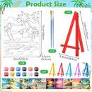 Blosssound 10 Set Pre Printed Canvas Pre Drawn Canvas Painting with Easel Kits 5" x 7" Outline Painting Panels for Beginners, DIY Craft Project, Party Favor, Home Decors(Hawaii) by TinyTreasures Baby Boutique