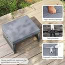 Tangkula 2 Pieces Patio PE Rattan Ottomans, Multipurpose Outdoor Footstool Footrest Additional Seating Side Table with Soft Zippered Cushions for Deck, Garden, and Yard (Gray) by CozyNest Decor