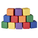 ECR4Kids SoftZone Patchwork Toddler Building Blocks, Foam Cubes, Assorted, 12-Piece by TinyTreasures Baby Boutique