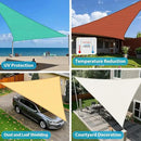 Amagenix Sun Shade Sail 18'X18'X18' Curved Edge Outdoor Shade Canopy Black Breathable 95% UV Block Shade Cloth for Patio Garden Backyard (We Make Custom Size) by GreenHaven Gardens