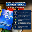 Whitening Strips for Sensitive Teeth 21 Treatments, Mint – Enamel Safe, Peroxide-Free Coconut Teeth Whitening Strips with Natural Enzymes – Gentle White Stips for Sensitive Gums & Daily Oral Care by CozyNest Decor