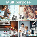 Home Intuition 4-Piece Ceramic Kitchen Canisters Set, Airtight Containers with Wooden Spoons Reusable Chalk Labels and Marker for Sugar, Coffee, Flour, Tea (Grey) by CozyNest Decor