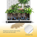 Raised Garden Bed with Trellis and Wheels,73"x35"x16" Metal Raised Garden Bed,White Squared Metal Planter with Climbing Trellis for Vines & Vegetables by GreenHaven Gardens