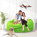 Bean Bag Chair for Adults 4FT,Soft Removable Cover for Teens/Girls Bedroom,Fluffy Giant Round Floor Beanbag Lounger Chairs (No Filler,Green) by CozyNest Decor