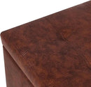 Joveco 51 Inch Storage Ottoman Bench,Tufted Leather Storage Bench for Bedroom (51”,Brown) by CozyNest Decor