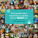 The Woobles Crochet Kit for Beginners - Easy Arts and Crafts Knitting & Crochet Animals Kit All in One Bundle As Seen On Shark Tank - (Penguin,Chick,Fox & Bunny) with Easy Peasy Yarn by TinyTreasures Baby Boutique
