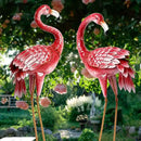 Kircust Flamingo Garden Statues and Sculptures, Metal Birds Yard Art Outdoor Statue, Large Pink Flamingo Lawn Ornaments for Home, Patio, Backyard Decor (2-Pack) by GreenHaven Gardens