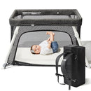 Guava Family Travel Crib includes Lightweight Backpack Design | Certified Baby Safe Portable Crib | Folding Play Yard, Comfy Mattress for Babies, Toddlers | Compact Baby Travel Bed by TinyTreasures Baby Boutique