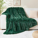 GONAAP Fuzzy Faux Fur Throw Blanket Twin Size Dark Green Super Soft Cozy Plush Fuzzy Shaggy Blanket for Couch Sofa Bed (Dark Green, Twin(60"x80")) by CozyNest Decor