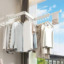 Wall Mounted Clothes Hanger Rack, Clothes Drying Rack,Laundry Drying Rack,Collapsible Clothes Rack Wall Mount, Retractable Drying Rack Clothing,can Fold Upward & Left & Right,White Color by CozyNest Decor