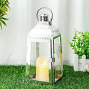 TRIROCKS Stainless Steel Candle Lanterns 12''H Decorative Candle Holders with Tempered Glass for Indoor Outdoor Porch Garden Parities and Wedding(Silver) by CozyNest Decor