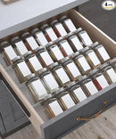 Antimbee Spice Drawer Organizer, 4 Tier- 4 Pack Acrylic Spice Rack Tray for Drawer, Expandable From 13" to 26" Kitchen Spice Rack Tray for Countertop Holds up 28 Spice Jars (Jars not Include) by CozyNest Decor