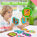 26PCS Alphabet Lacing Cards, Lowercase Letters Sewing Kit with 26 Double-Sided Cards and 26 Colorful Laces Alphabet Learning Toy Motor Skills Art Crafts for Toddlers, Kids, Students by TinyTreasures Baby Boutique
