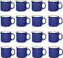 Set of 16 Ceramic Campfire Mugs – 15 Oz, Royal Blue – Coffee & Tea Cups for Home, Work, Travel, Camping – Customizable, Great for DIY, Events, Companies by CozyNest Decor