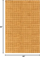 nuLOOM Jeni Checkered 5x8 Machine Washable Area Rug for Living Room Bedroom Dining Room Kitchen, Gold by CozyNest Decor