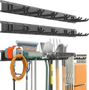 EVERHANGER Garage Tool Storage Organizer, Wall Mount Garden Tool Rack Organization, Heavy Duty Folding Chair Hangers with 12 Adjustable Hooks, Max Load 900lb, 96inch by GreenHaven Gardens
