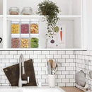 Vtopmart 6 PCS Airtight Food Storage Containers, BPA Free Plastic Snack Containers with Easy Lock Lids, for Kitchen Pantry Organization and Storage, Include 24 Labels, 0.8L by CozyNest Decor
