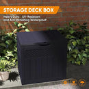 33 Gallon Resin Deck Box, Weatherproof Outdoor Storage Box for Patio, Garden, Pool, and Yard, Lockable Waterproof Bin for Tools, Cushions, and Accessories, Black by GreenHaven Gardens