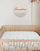 Muslin Bedside Bassinet Sheets 2 Pack, 33x20 Fitted Ultra Soft & Breathable Bedside Sleeper Sheets, Ideal for Baby Girl and Boy, Perfect for Newborns (Fern Leaf & Sage) by TinyTreasures Baby Boutique
