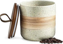 Spice Jars with Lid, Coffee Container Kitchen Food Storage Jars for Spice Sugar Tea Bag, Stackable Decorative Canisters for Countertop, 37oz by CozyNest Decor