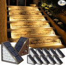 Solar Step Lights for Outside,12pack Solar Stair Lights Outdoor Waterproof IP67,Outdoor Deck Step Lights,Solar Outdoor Lights for Staircase,Patio,Front Step(Warm Brown) by GreenHaven Gardens