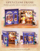 Rolife DIY Miniature House Kit Leisure Tea Time, 3D Book Nook Openable Bookshelf Decor for Adults, Mini Model House Kits, DIY Crafts Kit Halloween for Adults (Leisure Tea Time) by TinyTreasures Baby Boutique