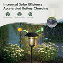 Grand patio Solar Outdoor Lights, 5 Pack, Glass Light Metal Pathway Light, Waterproof Landscape Lighting, Automatic Dusk and Dawn Sensor (Slate Gray) by GreenHaven Gardens