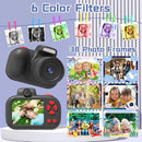 Temodu Kids Camera, Best Birthday Festival Toys Gifts for Girls Boys Age 3 4 5 6 7 8 9 10 11 12 Year Old, Digital Camera for Kids with Video, Toy Camera Toddler Camera for Girls with 32GB Card - Black by TinyTreasures Baby Boutique