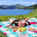 Extra Large Picnic Blanket Waterproof,80"x 80"Foldable Machine Washable Beach Blankets,Outdoor Blanket for 6-8 Adults,Picnic Mat Suitable for Indoor Crawling,Park Beach,Camping,Hiking,Travel (Blue） by TinyTreasures Baby Boutique