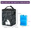 Breastmilk Cooler Bag with Ice Pack Fits 4 Baby Bottles Up to 9 Ounce Insulated Baby Bottle Bag Breast Milk Cooler on The Go with Strap Baby Bottle Cooler Bag for Nursing Mom Daycare or Travel by TinyTreasures Baby Boutique