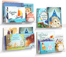 NIUBEE 16.5-Inch Acrylic Floating Bookshelves, 4-Pack, Clear Modern Wall Shelves for Child/Toddler， Invisible Ledge Book Shelves for Multi-Layer or Multi-Room Storage in Kids’ Rooms and Family Spaces by TinyTreasures Baby Boutique