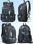 BLUEFAIRY Kids Backpack for Boys Elementary Primary Middle School Bags for Childs Book Bags Bookbags Lightweight Padded Straps Back to School Mochilas para Niños 17" Black/Blue by TinyTreasures Baby Boutique