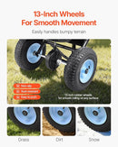VEVOR Broadcast Spreader, 100LBS4Capacity, Walk-Behind Push Spreader, 0-9.8ft Spreading Width, 13 in All Terrain Pneumatic Tires, Lawn Spreaders with Hopper Grate, for Seed, Fertilizer, Salt, Ice Melt by GreenHaven Gardens