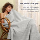 PHF Ultra Soft Waffle Weave Blanket Twin Size 66"x 90"- Washed Lightweight Breathable Cozy Woven Blanket for Bed - Aesthetic Decor for Couch Bedding Sofa Home Car - Light Grey by CozyNest Decor