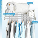 Drying Rack Clothing,Clothes Drying Rack Wall Mounted,Collapsible Hanging Racks for Laundry,Laundry Drying Rack,Wall Mounted Clothes Rack(31.5"-White) (White, 31.5 Inch) by CozyNest Decor