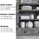 Bathroom Wall Cabinet, Farmhouse Medicine Cabinet, 24" Wide Cabinet with Drawer, Adjustable Shelf, Double Barn Doors, Storage Cabinet for Bathroom, Kitchen, Living Room, Grey Wash by CozyNest Decor