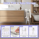 2-in-1 Baby Bathtub with Changing Table, Foldable Diaper Changing Station with 4 Wheels, Waterproof Pad, Storage Rack and Baby Bath Tub, Adjustable Height Portable Nursery Organizer for Newborn Infant by TinyTreasures Baby Boutique