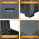 51 Gallon Resin Deck Box, Outdoor Storage Box Waterproof for Patio, Garden, Pool, and Deck, Storage Solution for Cushions, Tools, Delivery Packages, Grey by GreenHaven Gardens