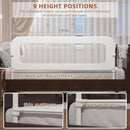 Bed Rail for Toddlers, Baby Bed Rail Guard for Kids, Toddler Bed Rails with Reinforced Anchor Fit, Height Adjustable & Foldable Bed Rail Guard for Twin, Full, Queen & King Beds (White, 59IN) by TinyTreasures Baby Boutique