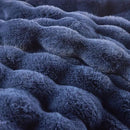 BENVWE Fluffy Faux Fur Throw Blanket for Couch, Soft Plush Thick Cozy Fuzzy Luxury Minky Bubble Blanket for Home Living Room Decor Gift for Women, Navy Blue, 51" x 63", 1100GSM by CozyNest Decor
