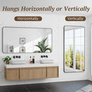 Bathroom Mirror 60" x 30", Large Rectangle Wall Mirror, Black Metal Frame Wall Mounted Mirrors for Bathroom, Vanity, Bedroom, Entryway Decor(Horizontal/Vertical) by CozyNest Decor