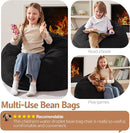 Homguava 2FT Bean Bag Chair,Teardrop Bean Bags Small Beanbag Chair with Memory Foam Filled and Ultra Soft Corduroy Cover for Living Room, Bedroom (Small,Black) by TinyTreasures Baby Boutique